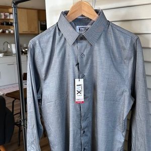 Express 1MX Slim Fit Men’s Grey Button Down Dress Shirt (New With Tags)